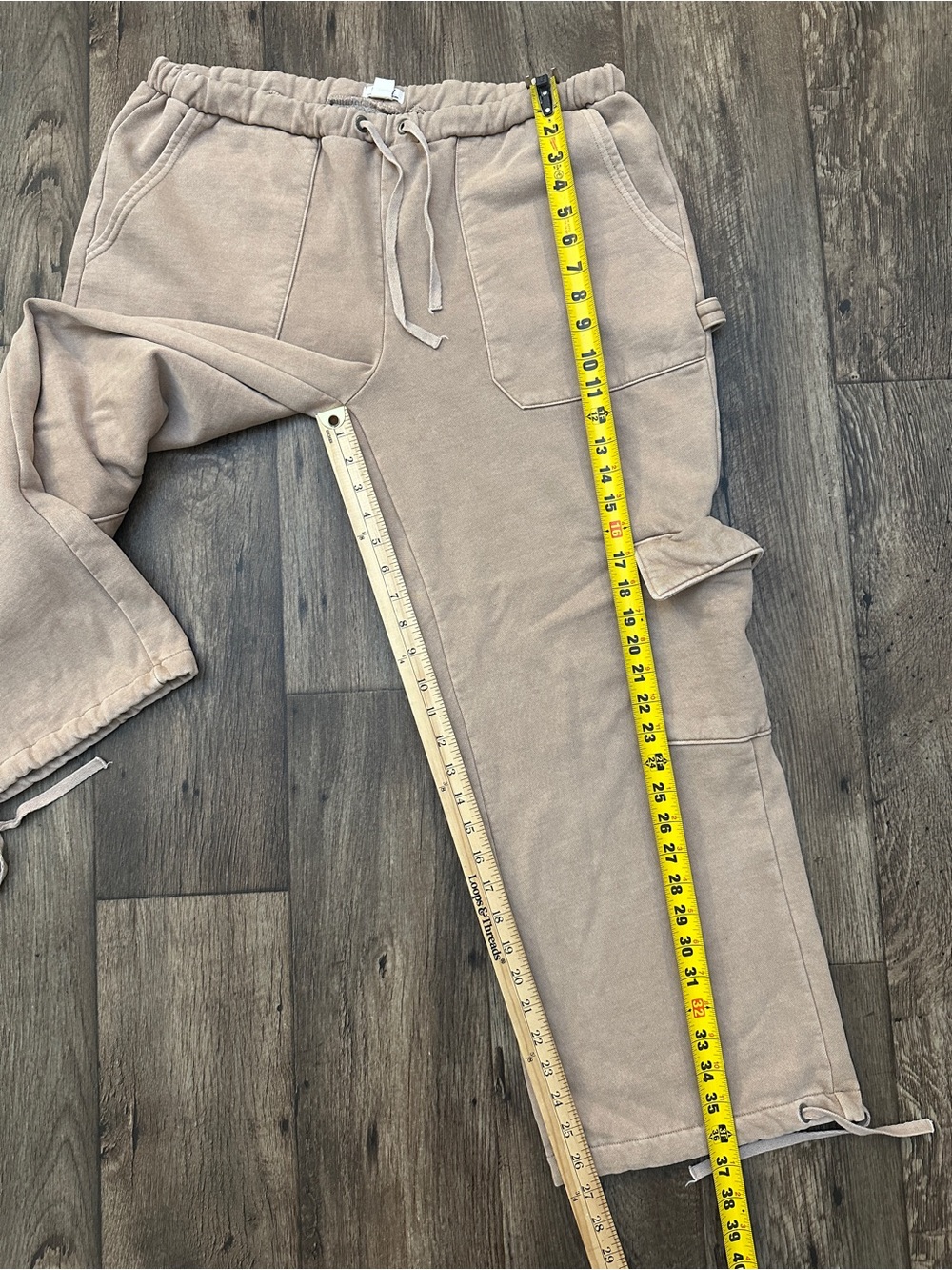 Roxy Double Up Cargo Cotton Blend Casual Joggers Women’s Size XL Beige Tan - Picture 6 of 10